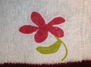 After needle-felting...