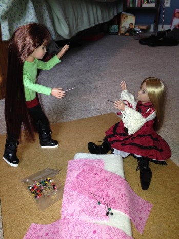 Girls, put those "swords" away before you poke out a glass eye!