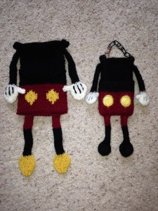 Compare and contrast: pre-felted on the left; post-felted on the right.